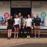 photograph taken outside of Star House of the first youth run club ready to start